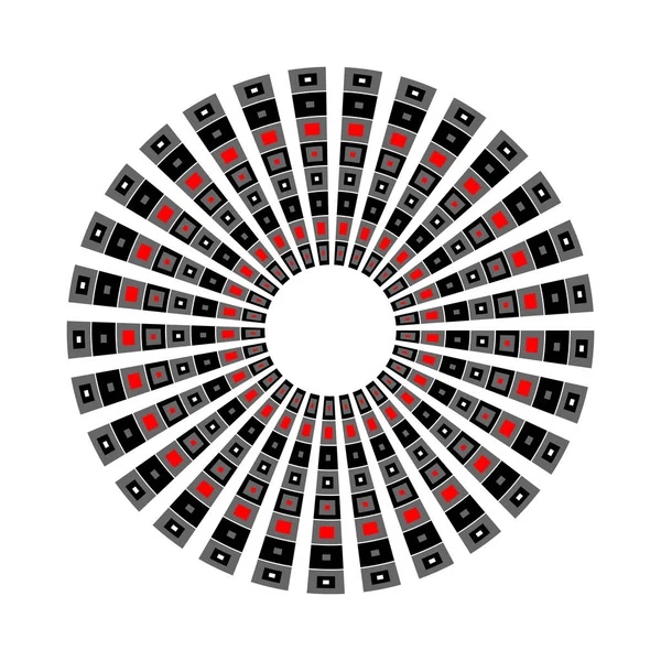 Cirkel rotatie van geometrische patroon. — Stockvector