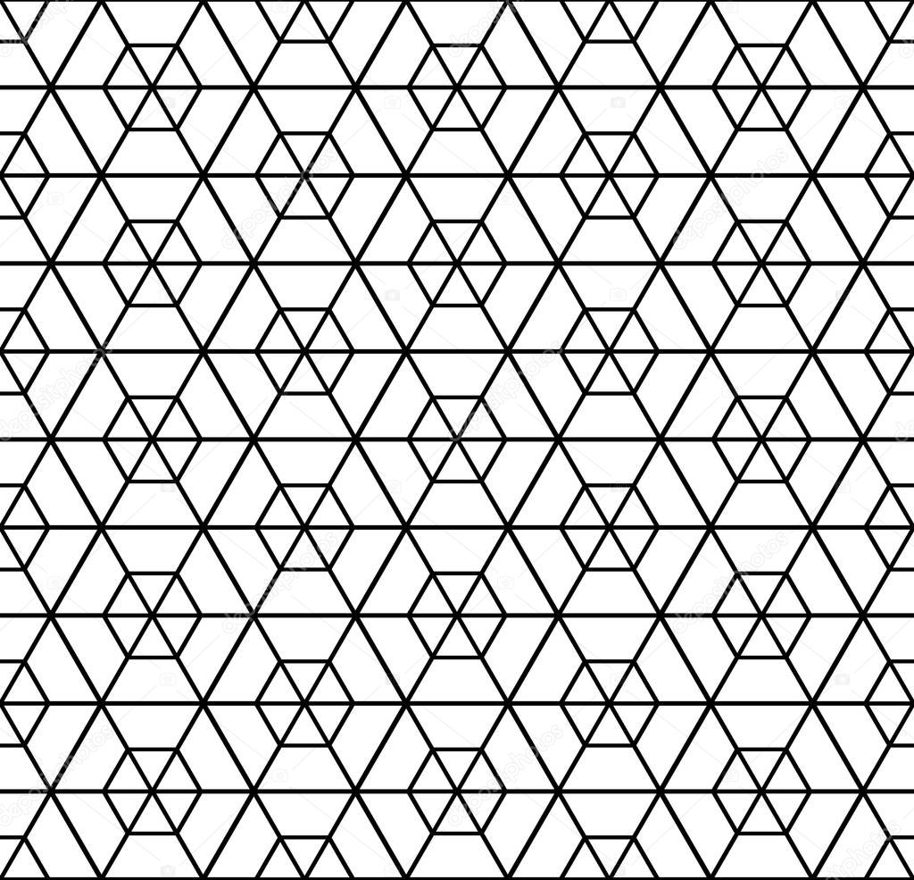 Seamless hexagons pattern. Geometric texture. 