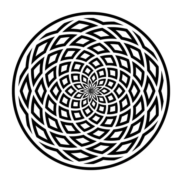 Circle designelement. Abstrakta geometriska rotation mönster. — Stock vektor