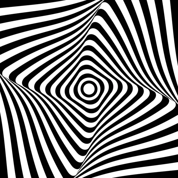 Abstract op-art design. Patroon met lijnen. — Stockvector