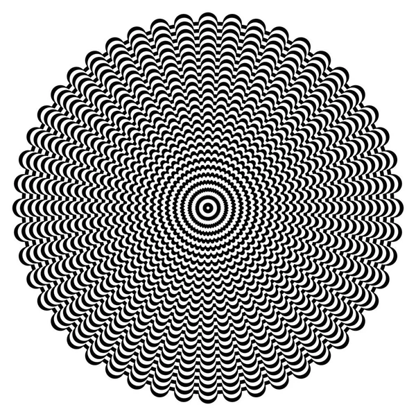 Patrón de rotación circular. Vavy líneas textura . — Archivo Imágenes Vectoriales