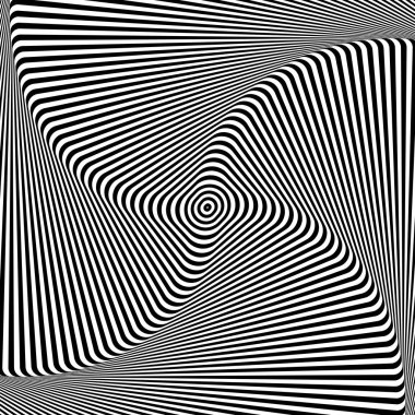 Op sanat tasarlamak. Burulma hareket yanılsaması. Vektör çizim.