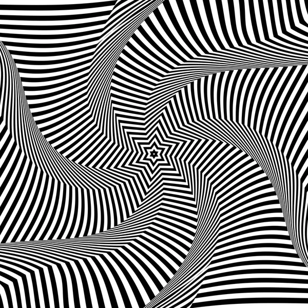 抽象的作品艺术设计 扭转和扭曲运动的错觉 矢量插图 — 图库矢量图片