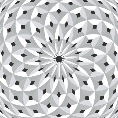 Çember geometrik desen. 3D yanılsama. 