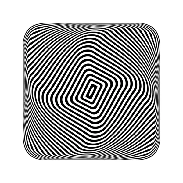 Élément géométrique op art design. Illusion 3D . — Image vectorielle