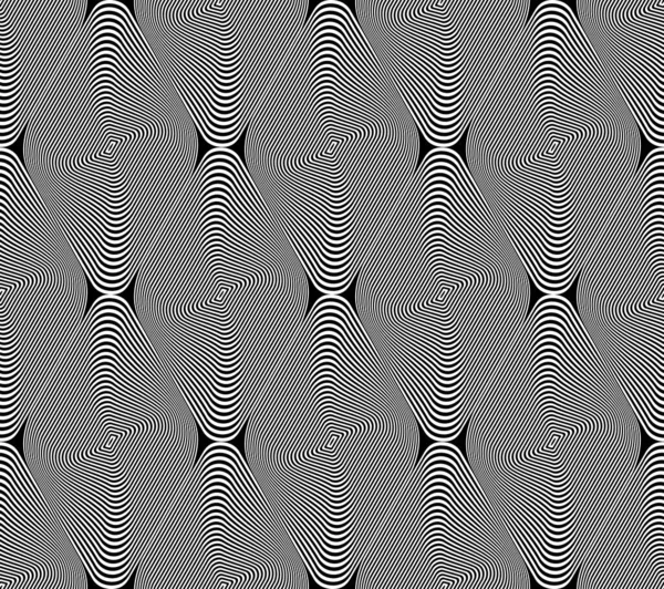 Patrón de op art geométrico sin costuras. Textura líneas . — Archivo Imágenes Vectoriales