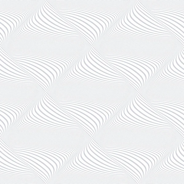 Sömlösa vågiga linjer mönster. 3d illusion. — Stock vektor