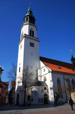 Celle, Almanya - 21 Nisan 2016: St. Marien Town Kilisesi.