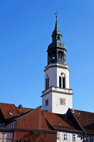 Tornet i St Marien Town Church. Celle, Tyskland. — Stockfoto