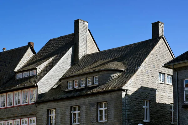 Μεσαιωνικά σπίτια στο Goslar, Γερμανία. — Φωτογραφία Αρχείου