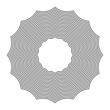 Soyut geometrik çember tasarım ögesi.