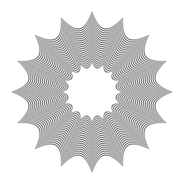 Soyut geometrik çember tasarım ögesi.