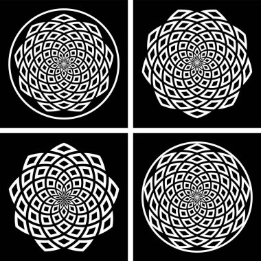 Daire tasarım öğeleri kümesi. 