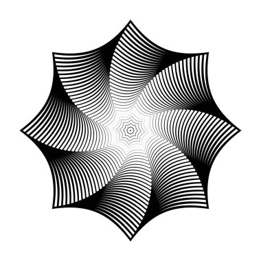 Operasyon sanat tasarım elementi. Kırpılmış satır deseni. 