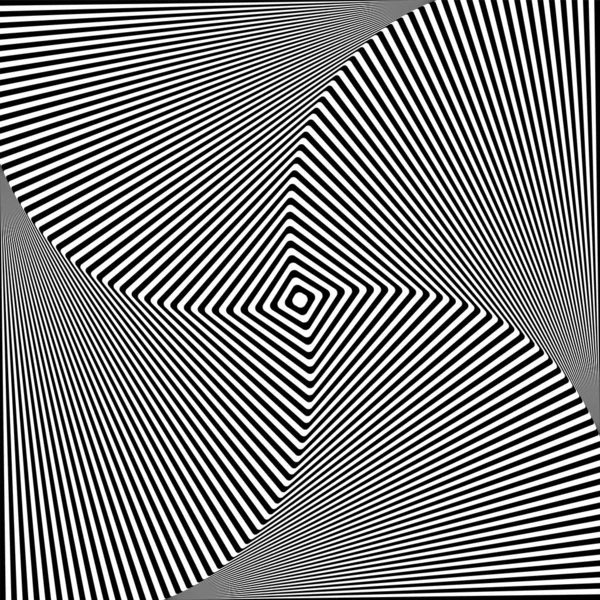 Conception abstraite op art. Effet de mouvement de torsion . — Image vectorielle