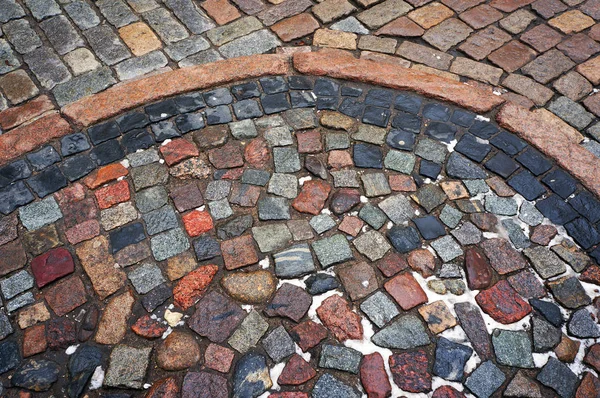 Snow on stone pavement. — Stock Photo, Image