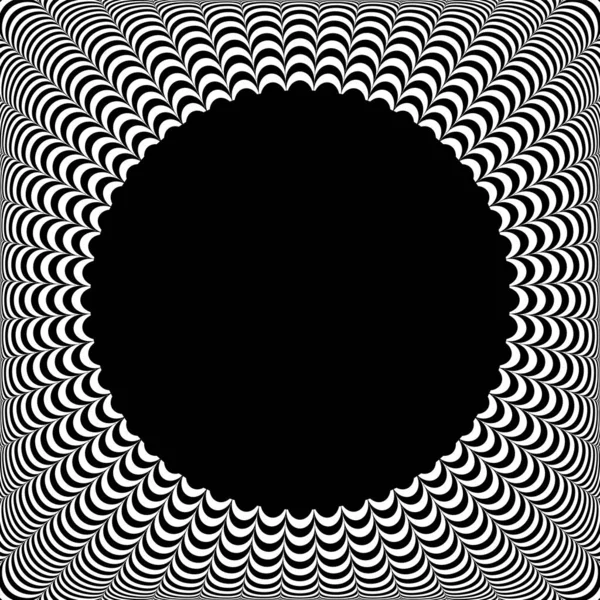 Cirkelframe. Derde illusie. Convexe patroon. — Stockvector