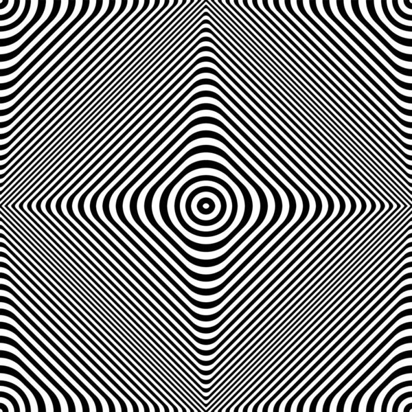 Senza soluzione di continuità op art pattern. Struttura di linee. Illusione 3D . — Vettoriale Stock