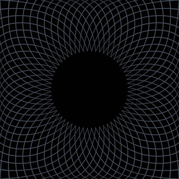 Cadru geometric cerc. Fundal texturat negru . — Vector de stoc
