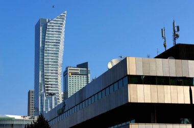 Varşova, Polonya şehir modern binalar.