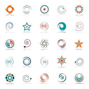 tasarım öğeleri kümesi. 