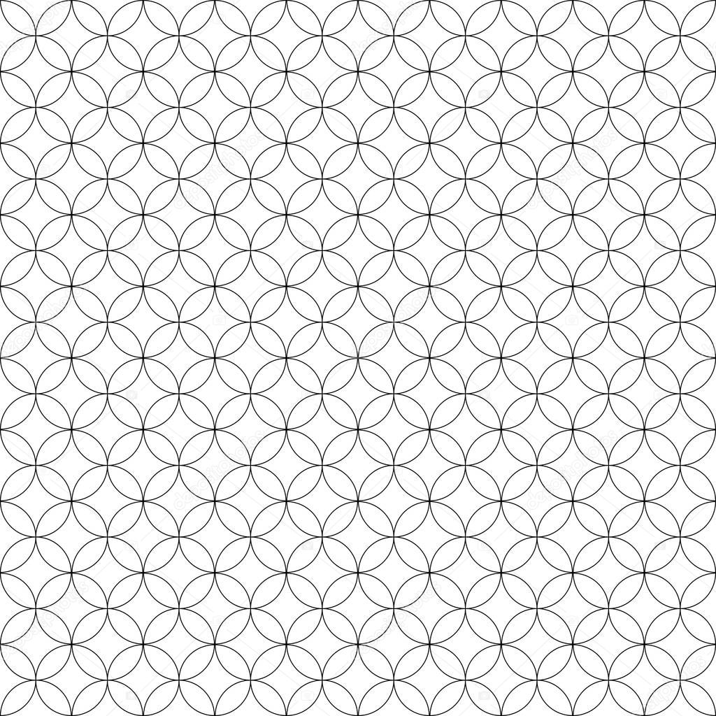 Seamless geometric pattern. Circle lines texture. 