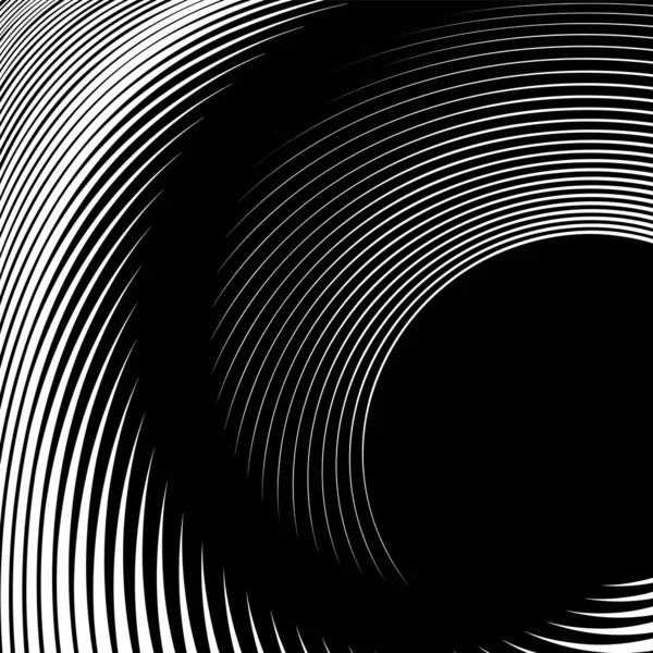 Illusion of swirl movement. Abstract op art design. — Stock Vector