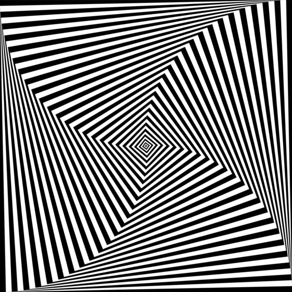 Abstract op art design. Draaibeweging effect. — Stockvector