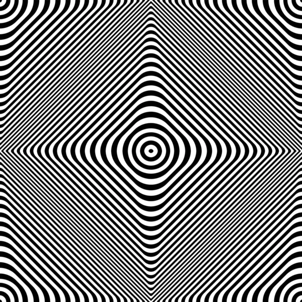 Senza soluzione di continuità op art pattern. Struttura di linee. Illusione 3D . — Vettoriale Stock