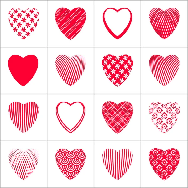Heart icons. Design elements set. — Stock Vector