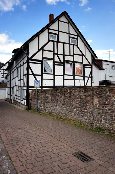 Half-timbered house in Bodenwerder, Germany. — ストック写真