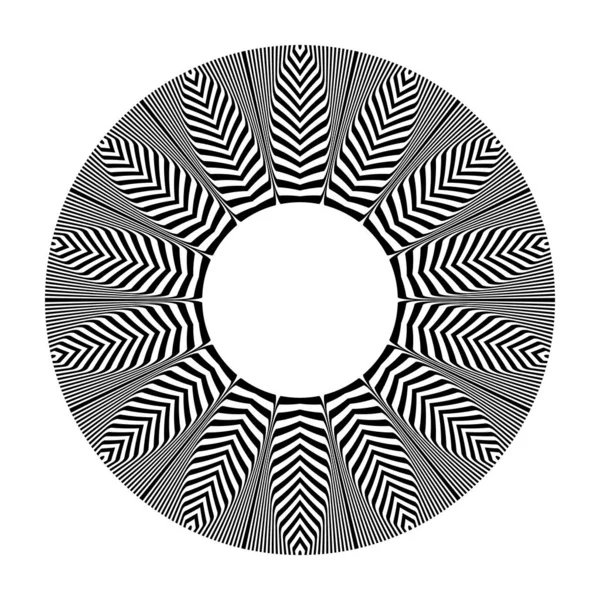 円のデザイン要素。線の縞模様. — ストックベクタ