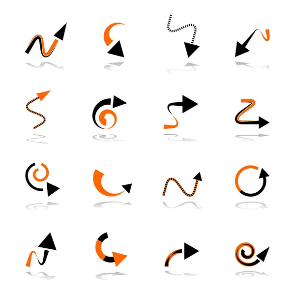 Arrow icons. Design elements set. — 스톡 벡터