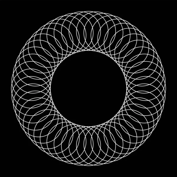 Modèle de lignes de cercle. Élément de conception de rotation . — Image vectorielle