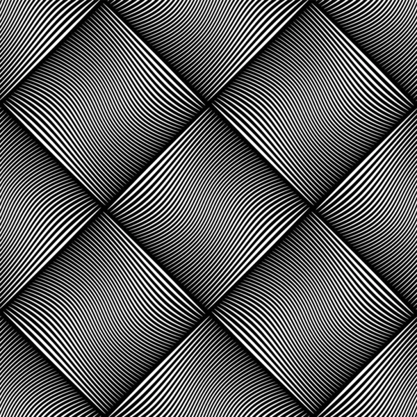 Modèle vérifié sans couture. Texture ondulée des lignes . — Image vectorielle