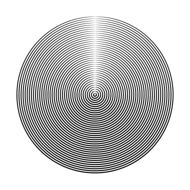 Çember tasarım elemanı. Eşmerkezli halka çizgili doku. 