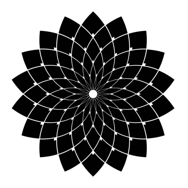 Circle design element. Geometric floral pattern. — Stock Vector