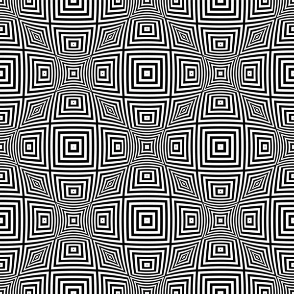 Naadloos geometrisch op art patroon. 3d illusie. — Stockvector