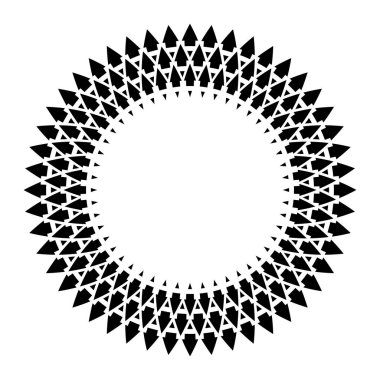 Ok deseni. Çember tasarım ögesi.