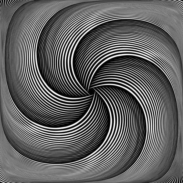 Rotationswirbeldrehbewegung. Textur der Linien. — Stockvektor