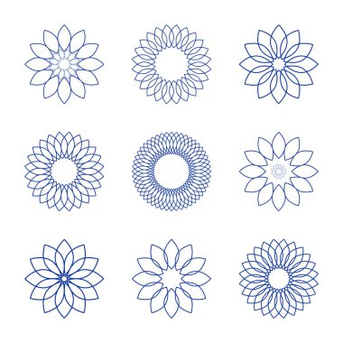 Tasarım öğeleri ayarlayın. Dekoratif simgeler.