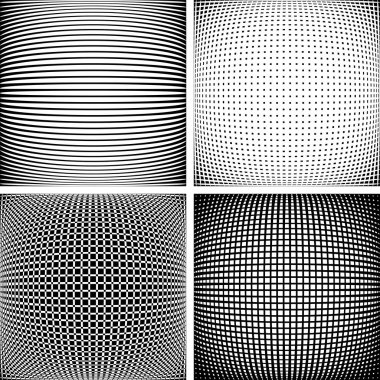 3 boyutlu küresel şekilli geometrik desenler. 