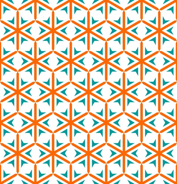 Seamless geometric hexagons and stars pattern. — Stok Vektör