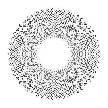 Çember geometrik desen. Dekoratif tasarım ögesi.