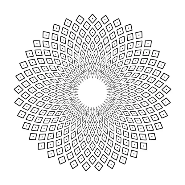 Circle geometric pattern. Decorative design element. — 스톡 벡터