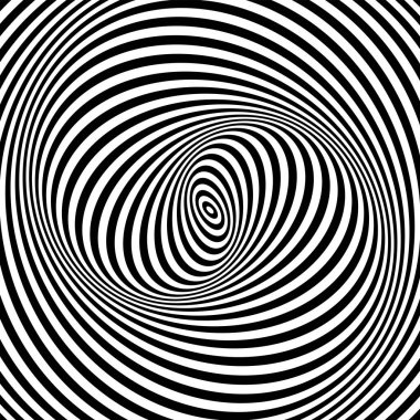 Sarmal girdap hareketi yanılsaması. Operasyon çizgileri desen ve doku. Vektör illüstrasyonu