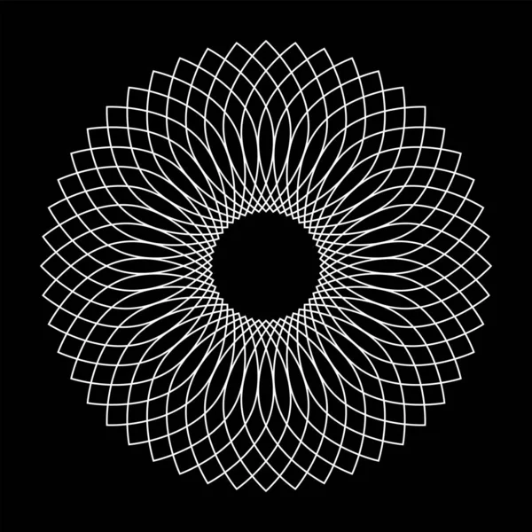Patrón Encaje Circular Elemento Diseño Geométrico Abstracto Textura Rejilla Encaje — Archivo Imágenes Vectoriales