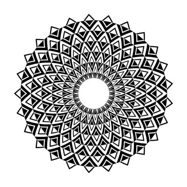 Çember geometrik desen. Dekoratif tasarım öğesi. Vektör sanatı.