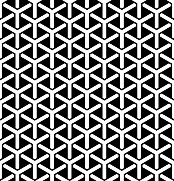 Seamless Hexagons Pattern Geometric Black White Texture Vector Art — Stock Vector