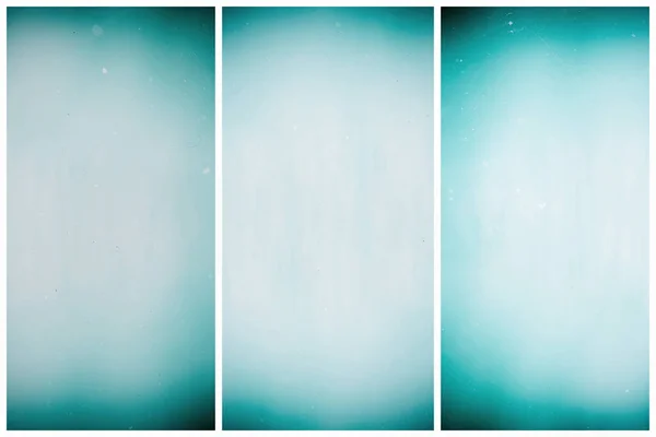 ターコイズ色の抽象的な垂直グランジバナーのセット — ストック写真